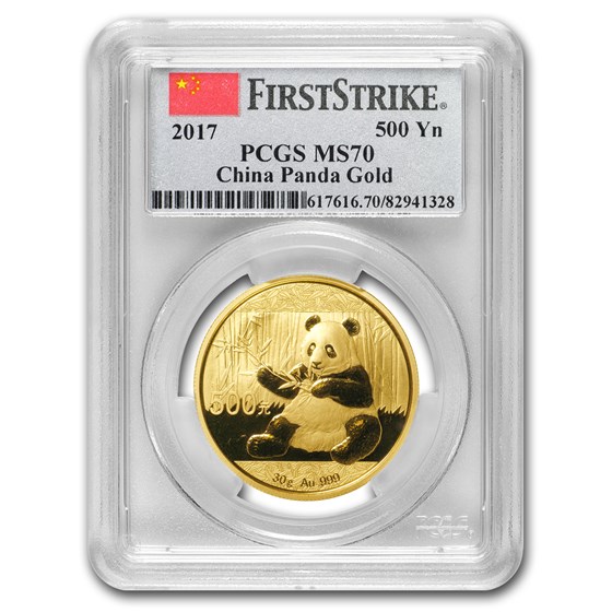 2017 China 30 Gram Gold Panda MS-70 PCGS (FS) 2017 China 30 Gram Gold Panda MS-70 PCGS (FS)